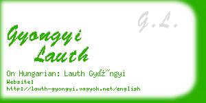 gyongyi lauth business card